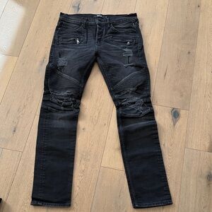 Hudson Biker Jeans Men's Black Skinny Jeans
